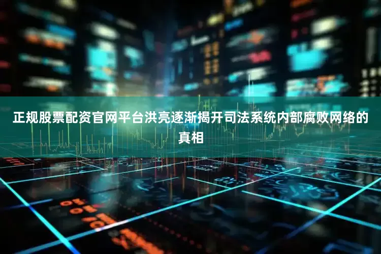 正规股票配资官网平台洪亮逐渐揭开司法系统内部腐败网络的真相