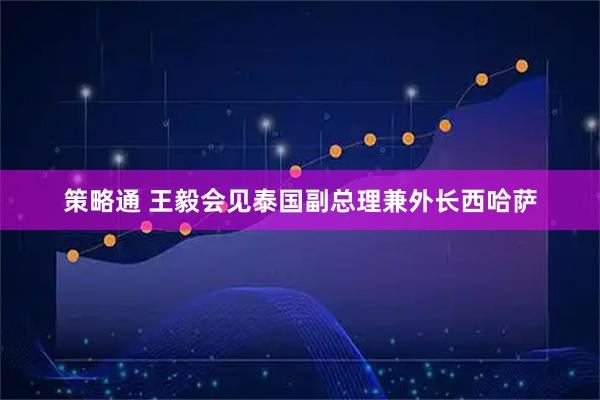 策略通 王毅会见泰国副总理兼外长西哈萨