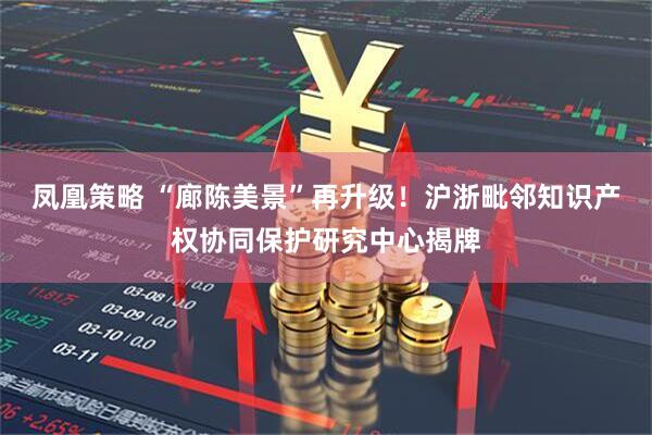 凤凰策略 “廊陈美景”再升级!沪浙毗邻知识产权协同保护研究中心揭牌